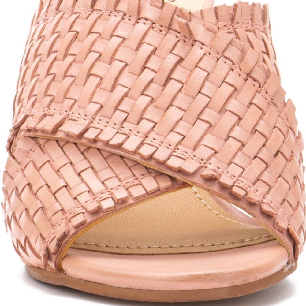 VINTAGE FOUNDRY β€οΈβπ₯ BLUSH COLOR WOVEN SANDALS NWT SIZE 8 - Picture 5 of 12